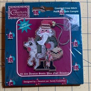 The Janlynn Aleutian Santa Counted Cross Stitch Kit